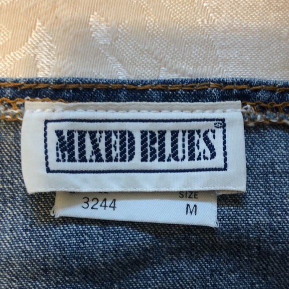 2 Vintage Button up Denim Crop tops - Picture 3 of 3